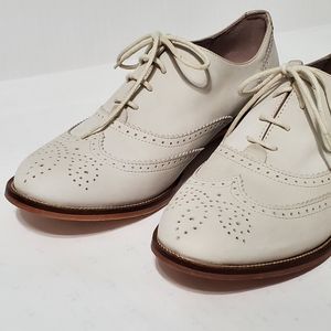 Boden Cream Suede Oxfords